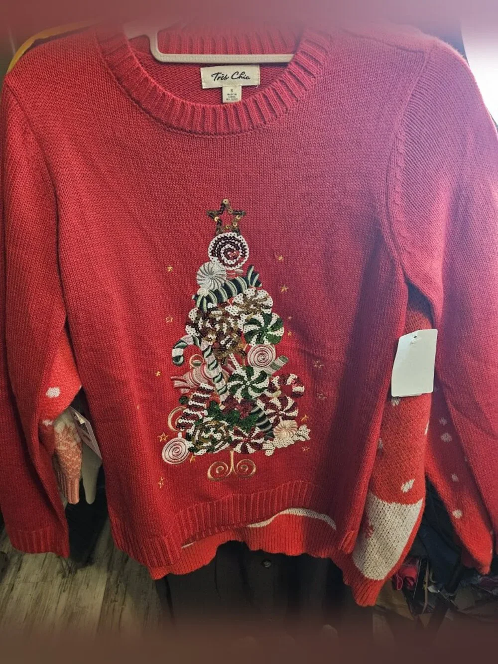 NWT Christmas Sweater Bundle Set of 3 Rudolph Sequin Tree Navy Fair Isle Sz S